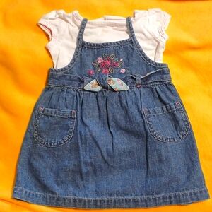 OshKosh B'gosh Onesie & Jean Dress Set